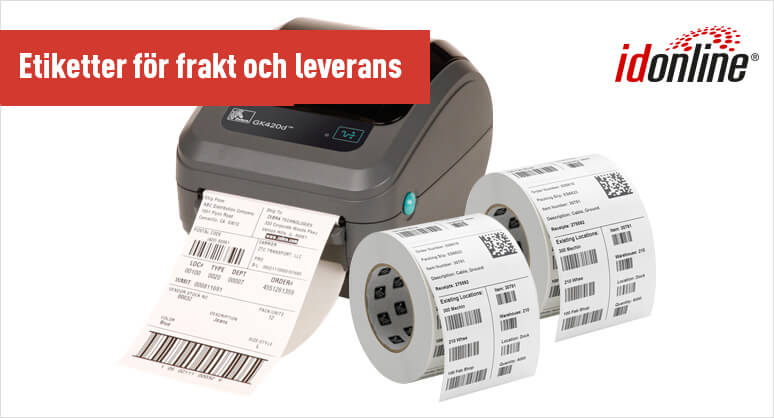 Etiketter för frakt och leverans